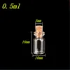 Mini Glass Bottles With Cork 10*18*5mm 0.5ml Empty Small Wishing Bottle Glass Vials Jars 300pcslot 4
