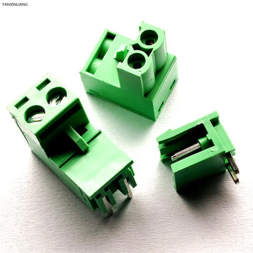 

10 sets 5.08 2pin Right angle Terminal plug type 300V 10A 5.08mm pitch connector pcb screw terminal block