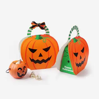 

20 Pcs/lot Large Paper Folding Candy Box Halloween Cartoon Pumpkin Gift Packaging Boxes Christmas Gift Candy Box