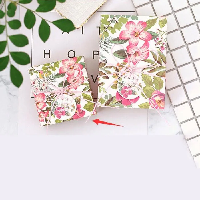 20pcs lot 2018 new flower printing paper box gift box caixa origami flower with printer paper