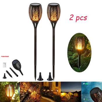 

Solar Torch light LED Garden Outdoor Courtyard Lamp Dancing Flame Flickering 96 LEDs Decorative Lights Waterproof IP65