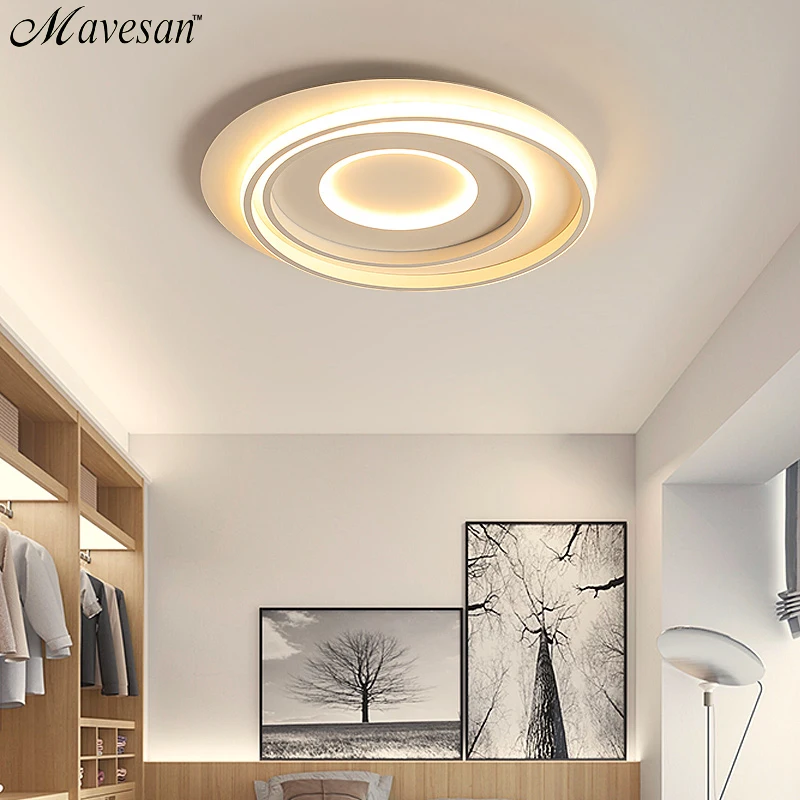

Remote control led light ceiling White frame for living room home lighting around room light lamparas de techo moderna