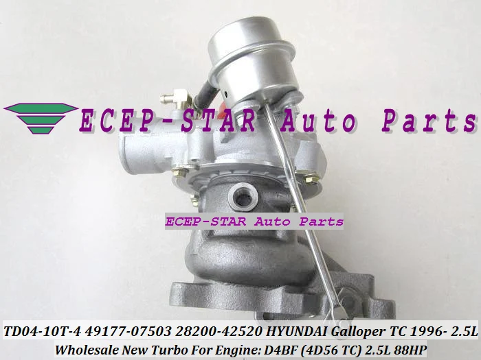 TD04-10T-4 49177-07503 28200-42520 Turbo Turbocharger For HYUNDAI Galloper TC 1996- Engine D4BF (5)
