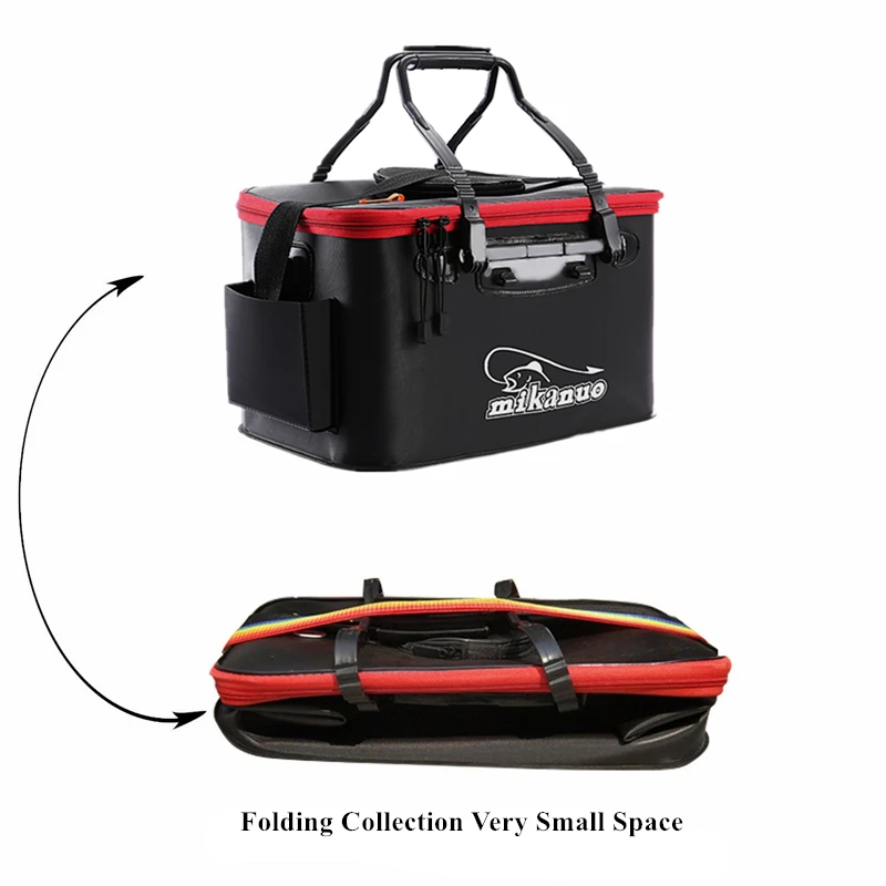  Upgrade Portable Fishing Bag Folding EVA Fishing Bucket Live Fish Box Hand Outdoor Waterproof Bucke - 4000300957546