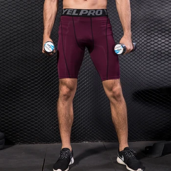 

Summer New 2018 Compression Men Shorts Bodybuilding Gyms Tight Fitness Shorts Workout Skinny Elastic Quick Dry Jooger