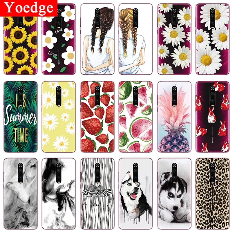 

Phone Case For Xiaomi Redmi K20 Pro Case Clear Soft TPU Fundas For Xiomi Mi 9T Mi9T Pro Flower Animals Coque For Redmi K20 Cover