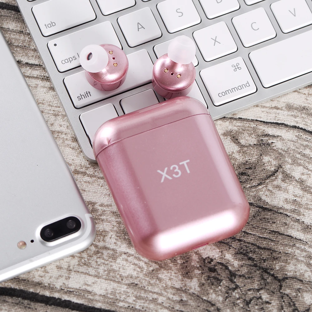 X3T TWS Bluetooth наушники истинные беспроводные BT 4,2 наушники стерео Спортивная Музыкальная гарнитура Многоточечное соединение с микрофоном power Bank