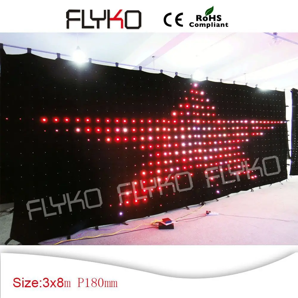 

P180MM 3X8M flexible display led starlight backdrop