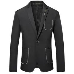 2018 новые модные Для Мужчин's Повседневное бутик личности карман платье костюм/Для мужчин, Цвет прямой костюм Блейзер пальто