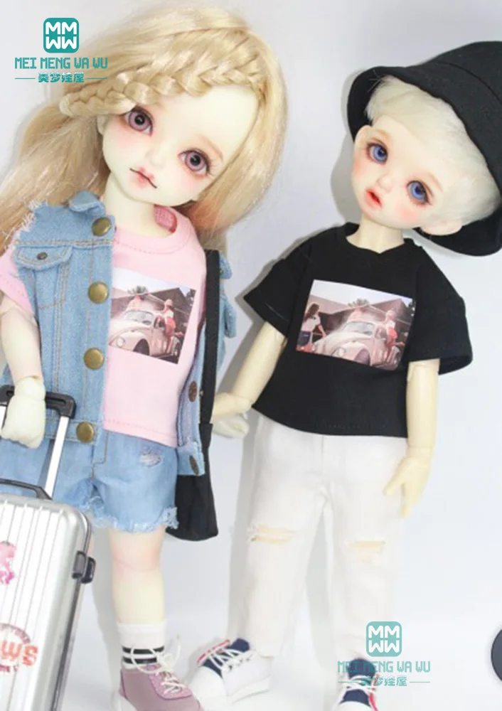 

BJD doll clothes fits 27cm-30cm 1/6 BJD doll fashion casual suit T-shirt trousers vest coat