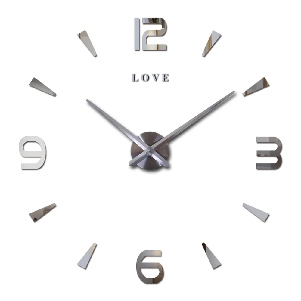 Love Letters Arabic Digital 3D Wall Clock 2016 Modern Design Large Diy Clocks Self adhensive Stickers|diy wall clock|3d clockdesigner clock |