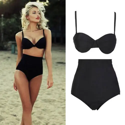 

2016 Sexy Women's Bikini Set High Quality Bandeau Push-Up Bra Swimsuit Beachwear Swimwear