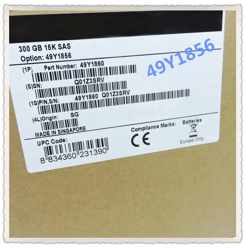 49Y1856 49Y1860 300G 15K 3.5inch SAS DS3512  