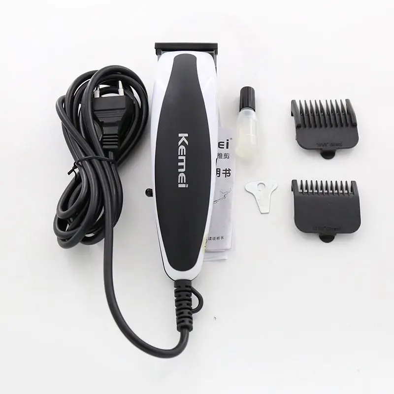 

Kemei KM-08-51 Black+white ABS 220-240V 50Hz Electric shaving head barber hair clipper drop Shipping