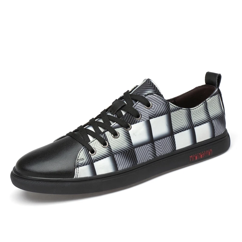 

Men's Thick Bottom Red Daddy Shoes European Station Show Shoes Black Samurai Black and White Casual Shoes Print sneakers 5J0013