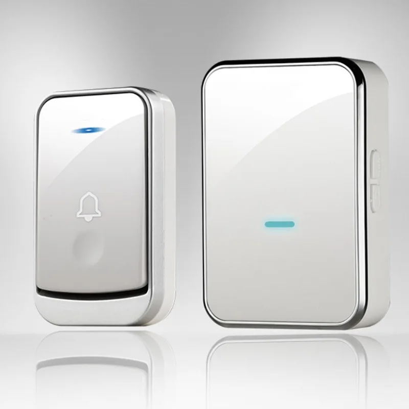 Eu Plug Wireless Doorbell System 45 Songs Doorbell Transmitter Chime Welcome Security Alarm System                            #8