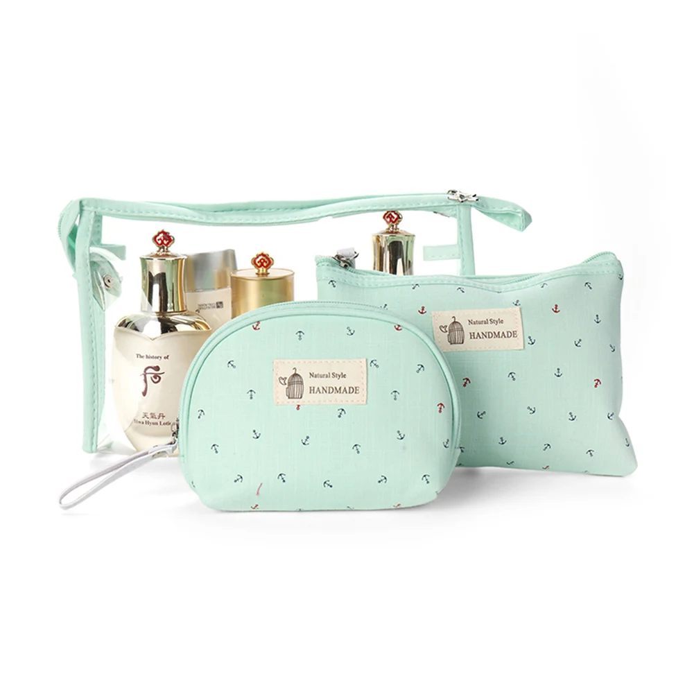 Buy 3pcs/Set PU Leather Cotton Linen Women Travel