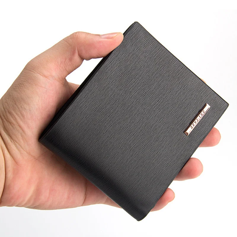

Men's Short Wallet Slim Lightweight Purse Practical Front Pocket Wallet for Men PU Leather Durable Coin Pocket WB75
