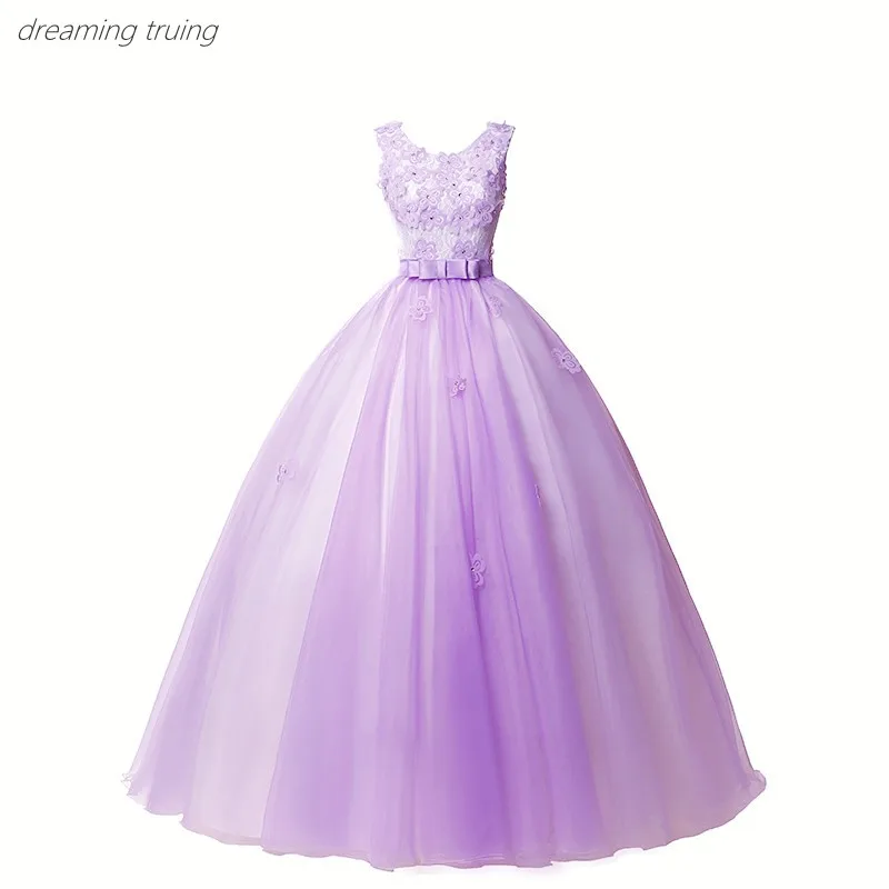 Недорогие Бальные платья 16 длинные фиолетовые Quinceanera с открытыми плечами и
