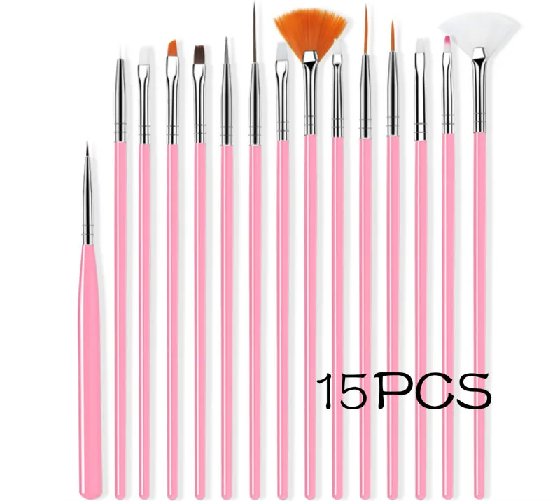 

Nail Painting Pen 15 Pcs Nail Brush Set Light Therapy Pen Carved Pen Nail Brush Pen