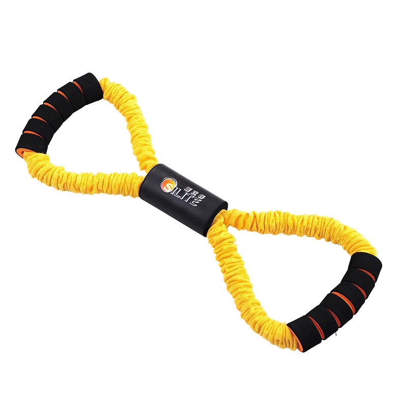 4 color 8 Pull Rope Chest Chest Yoga Eight Plastic Rubber Band Elastic Rope Belt TensionerBow