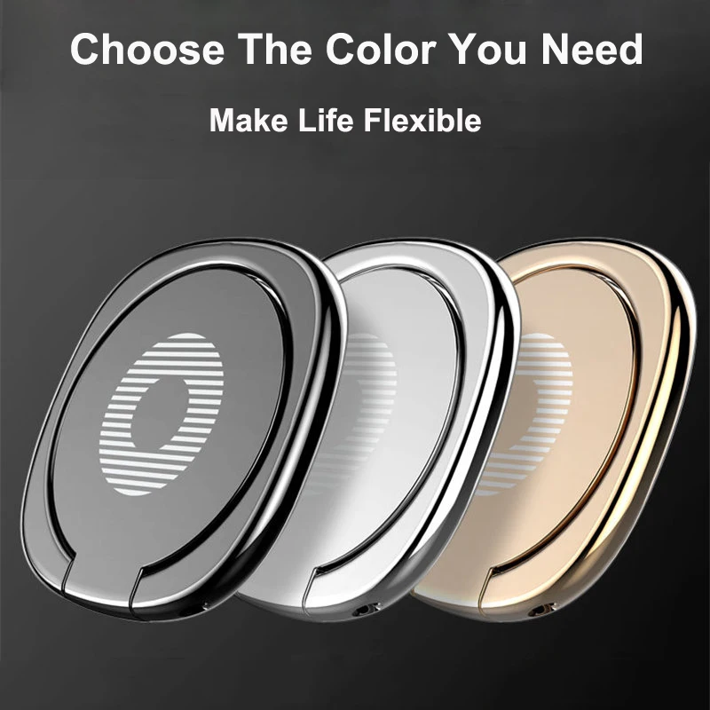 Luxury 360 Degree Metal Finger Ring Holder Smartphone Mobile Phone Finger Stand Holder For iPhone Xs Max X Xr 8 7 Samsung Xiaomi