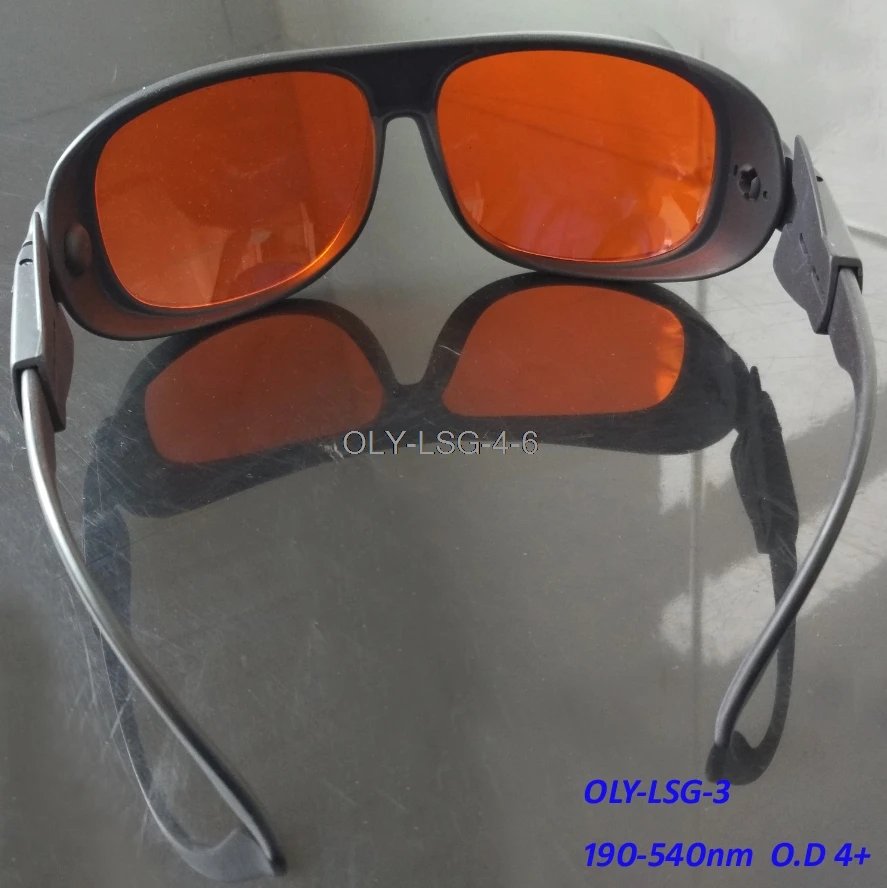 O. d 6 лазерные защитные очки для зеленых синих и фиолетовых лазеров 190-540nm O.D 6+ CE сертифицированные