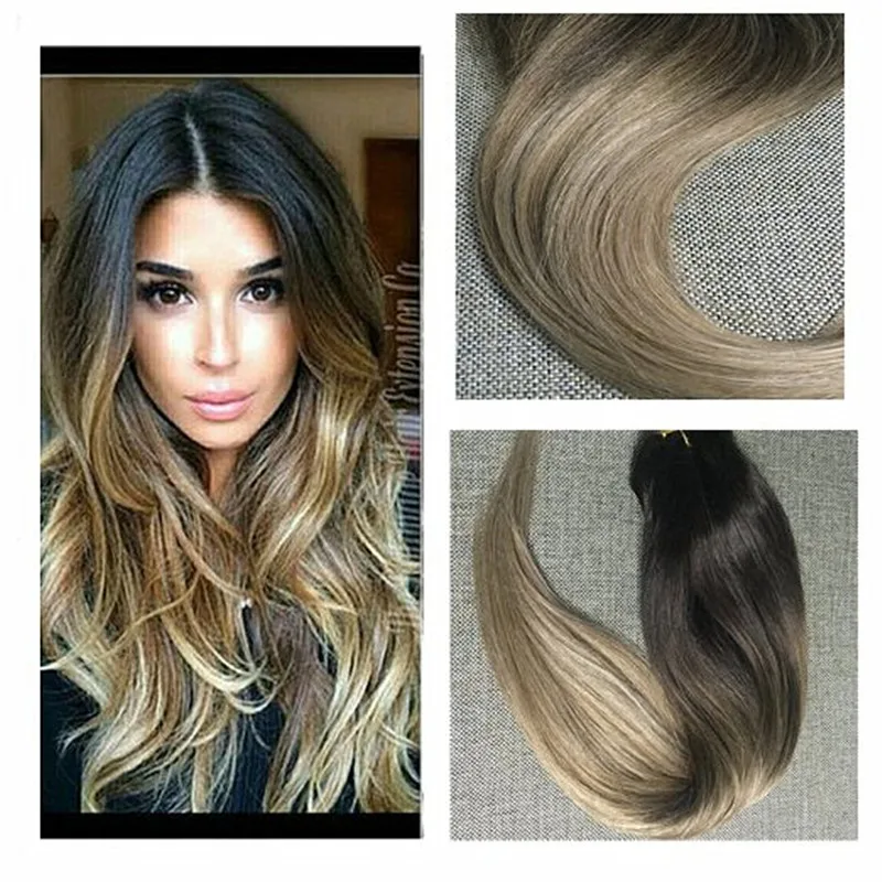 Full Shine Balayage 8a Clip In Human Hair Extensions