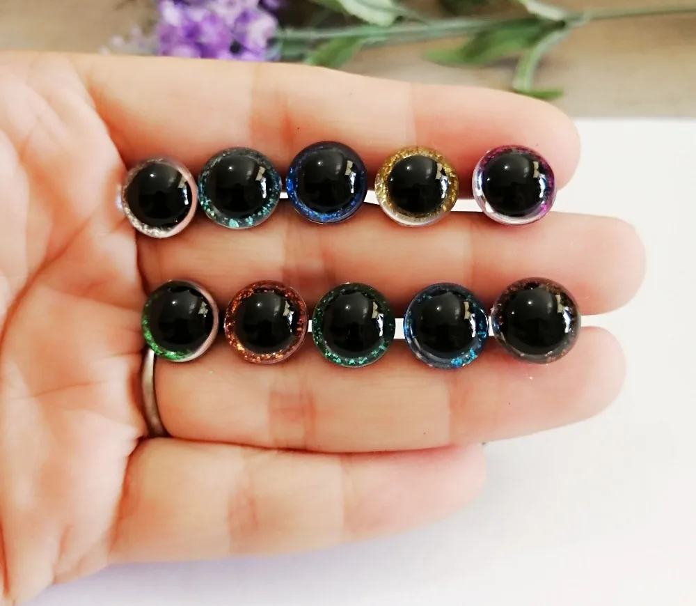 200 компл./лот diy 9 мм/10 мм/11 мм/12 мм маленькие круглые пластиковые прозрачные для