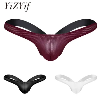 

YiZYiF Sexy Mens Panties Open Back Underwear Gay Men Mesh Jockstrap Thongs For Men Stretchy G-string Men Sexy Lingerie fetish