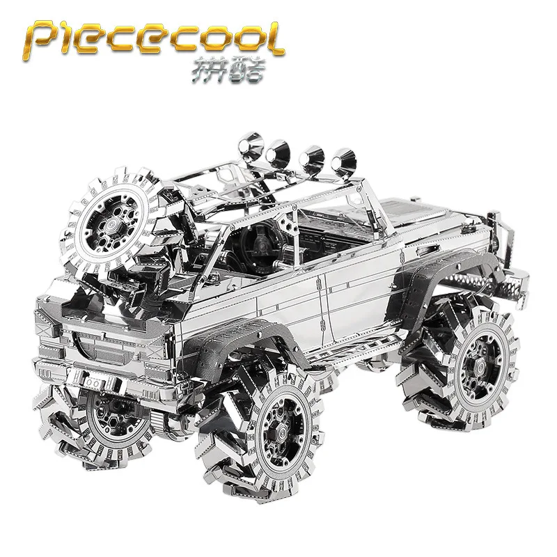 Piececool 3D Metal Puzzle Figure Toy SUV OFF-LOAD VEHICLE Laser Cut model Models Gift Jigsaw Toys For Children kids | Игрушки и хобби