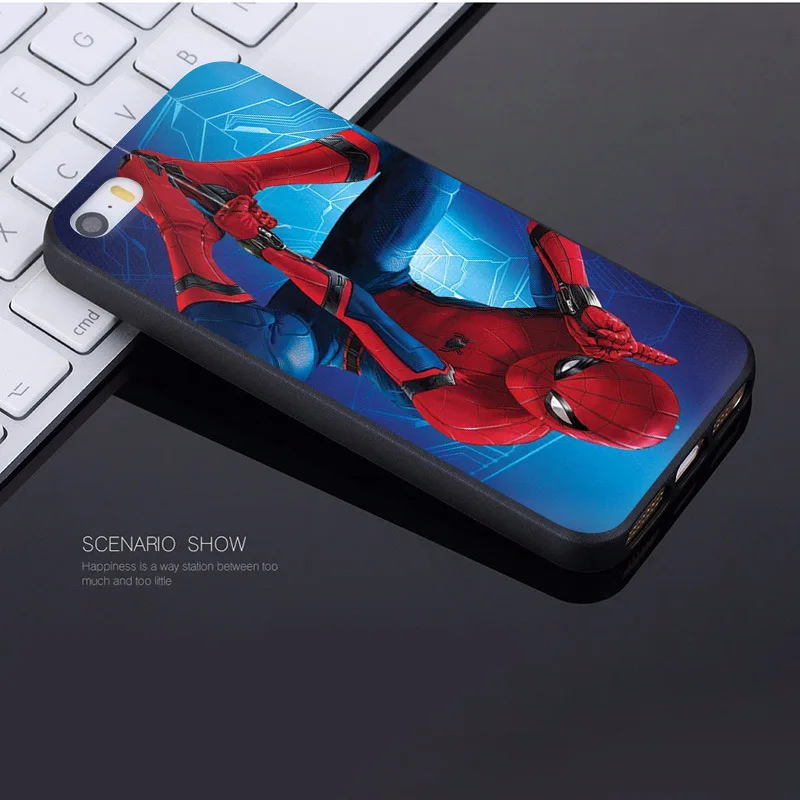 Maiyaca Marvel Человек-паук Человек комиксы выпускников Coque основа чехол для телефона для Apple iPhone 8 7 6 6 S Plus X 5 5S SE 5C крышка - Цвет: 7