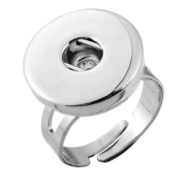 JACK88 Hot Sale Silver DIY Adjustable Snap Button Rings For Snap