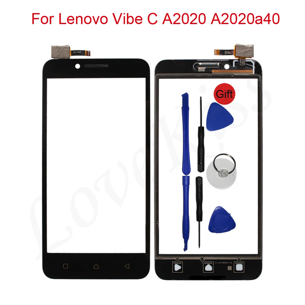 " A2020 сенсорный экран передняя панель для lenovo Vibe C A2020a40 сенсорный экран сенсор ЖК-дисплей дигитайзер стеклянная крышка TP Замена