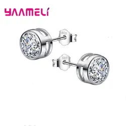YAAMELI индивидуальный подарок для женщин обувь девочек Корея Стиль Мода Simble Бабочка Форма Кристалл серьги высокое качество 925 серебро