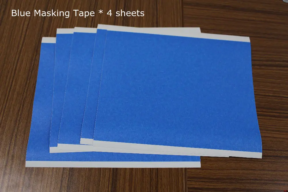 

4 Sheet Blue Tape 220x270mm 3D Printer Heatbed Printbed Masking Sheet no 3M