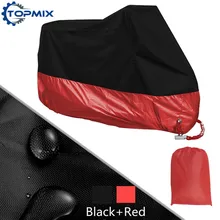 L XL 2XL 3XL 4XL Waterproof Motorcycle Cover Outdoor UV Protector Rain Dustproof Motorbike Cover with Lock Holes Black+Red
