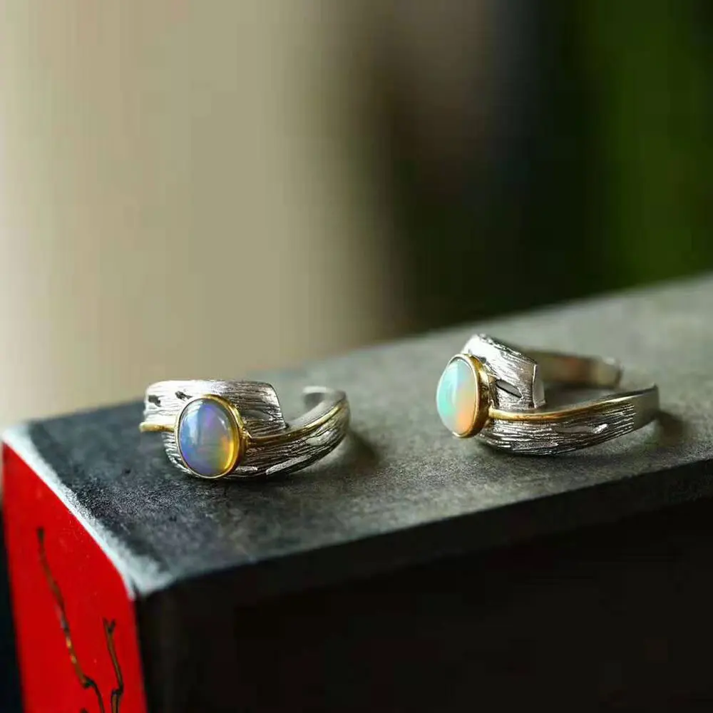 

RADHORSE 925 Silver Rings for Women Fine Jewelry Opal Italy Exquisite crafts Sterling Silver Ring Adjustable Silver