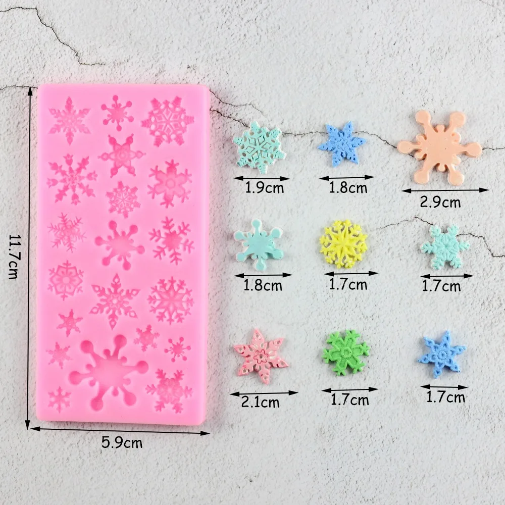 1 шт., форма снежинки, форма для торта, силиконовая форма для снежной помадки, сахарное ремесло, инструменты для украшения торта, рождественское зимнее украшение, выпечка