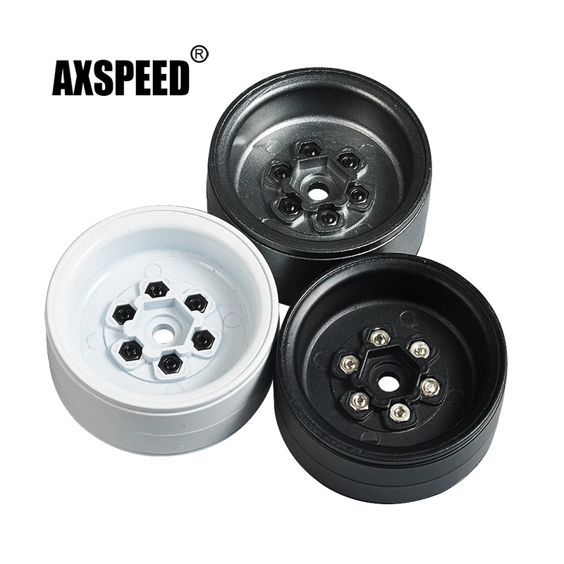 

4PCS Metal Alloy 1.9 Inch Beadlock Wheel Rim for 1/10 RC Crawler Traxxas Axial SCX10 90046 D90 1.9'' Wheel Hub