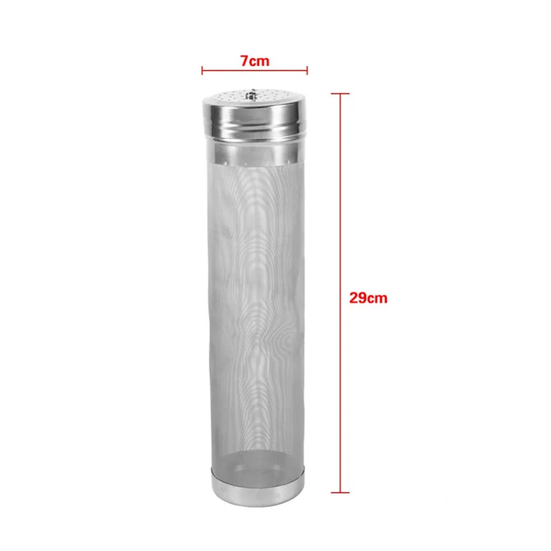 TTLIFE 7x29cm Stainless Steel Home Brew 300 Micron Hop Spider Mesh Beer Filter Strainer For Homemade Brew Spider Mesh Filter