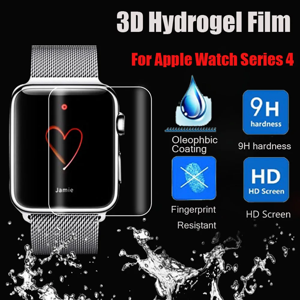 HL Гидрогелевая пленка прозрачная защитная для экрана Apple Watch серии 4 44 мм падение 27
