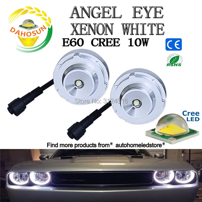 Светодиодная лампа Angel Eyes E60 LCI 10 Вт для BMW 2007-2010 оригинальная автомобильная фара с