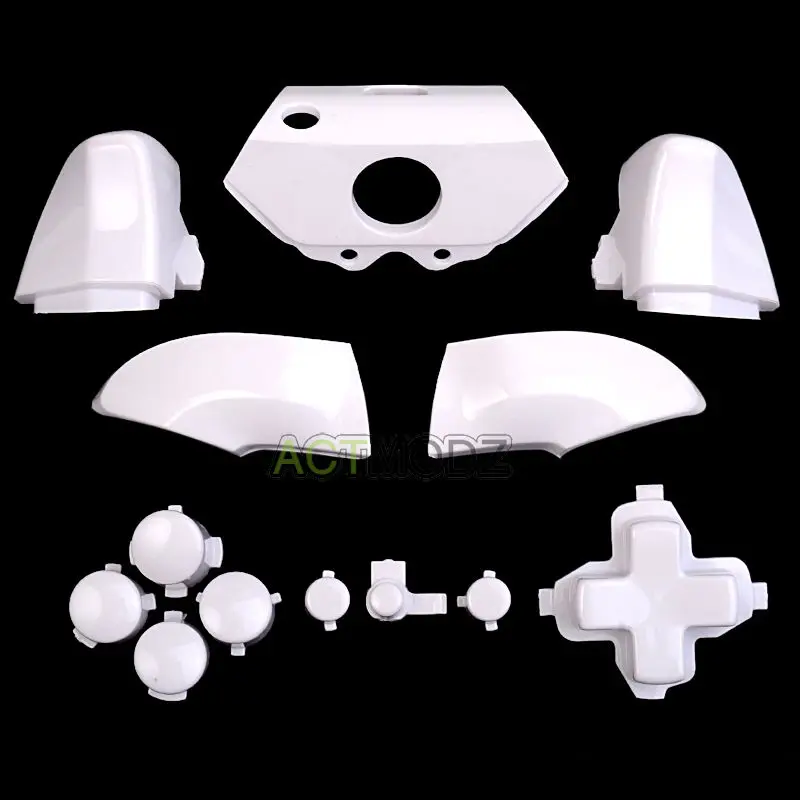 

Glossy White Full Set Kit Dpad Triggers Button for Microsoft Xbox One Controller
