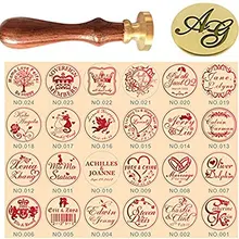 Винтаж индивидуальный заказ 102 стилей персонализировали свою дизайн свадебные приглашения имя Дата логотип картина воск печать штамп для опечатывания комплект