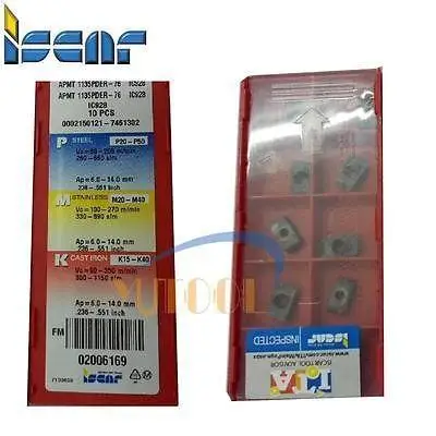 10pcs ISCAR carbide insert APMT1135 PDER 76 IC928 CNC Milling carbide inserts