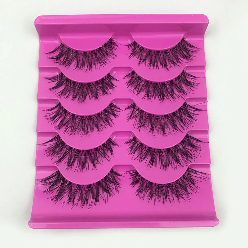 

2019 Women's Fashion Gracious Makeup Handmade 5 Pairs Natural Long False Eyelashes Extension Exquisite #L27