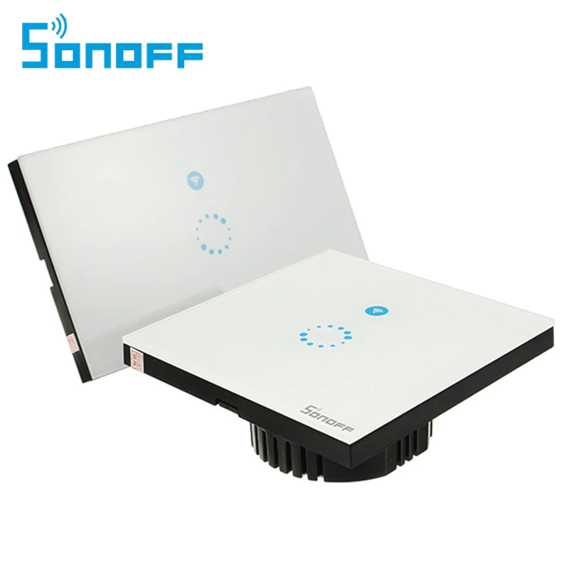 

SONOFF Touch Switch Wifi LED Light Wall WIFI Wireless US EU Intelligent Glass Panel Smart Home Remote Switch for IOS/Android