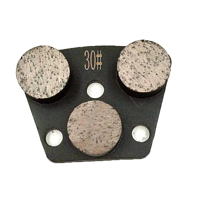 RIJILEI 6PCS Triple Round Segment diamond grinding disk Diamond Grinding Shoe Plate Disc For Grinding Concrete Floor JX05
