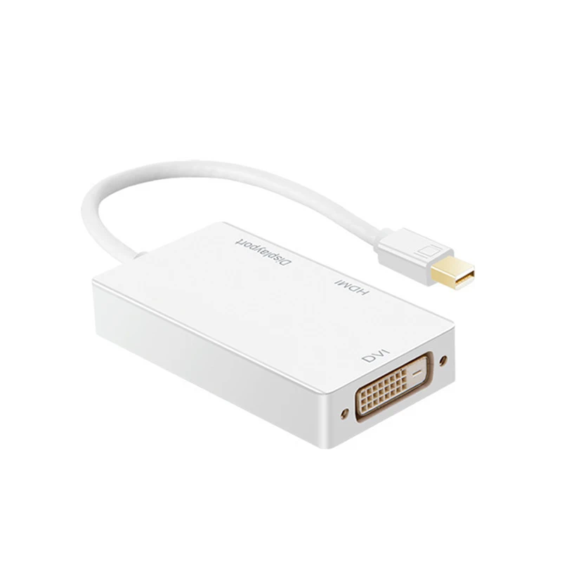 Новое поступление адаптер 3 в 1 с Mini DP на HDMI/DVI/VGA 4K * 2K для MacBook Air Pro hdmi vga dvi|Кабели VGA| |